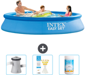 Paquete de piscina - intex - alrededor - 305x305x61 cm + accesorios cb73