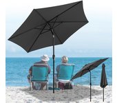 Sombrilla de jardín - sombrilla resistente a la intemperie - ø 270 cm - gris, sombrilla de playa