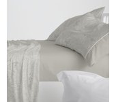 Juego de sábanas burrito blanco diseño 045 , 50% algodón- 50% poliéster ancho de 180 cm en color laurel