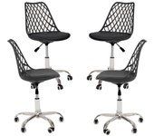 Pack 4 sillas mima office - negro