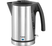 Hervidor agua eléctrico, 1,7l, resistencia oculta, acero inox., inalámbrico, apagado automático, bomann, plata, 2200, wks 1356 cb