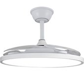 Ventilador de techo led lámpara slim ventilador con motor dc 4 aspas retráctiles ultra silencioso 40w flmfsd-8088