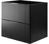 Mueble de baño, negro mate, 60 x 57 x 46 cm