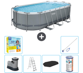Paquete de piscina - bestway - oval - 549x274x122 cm + accesorios cb36