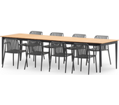 Set de comedor jardin extensible 8 plazas antracita - ottawa & cora