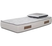 Colchón de cosmos blanco | 90x190 cm con 1 almohada viscoelástica 60x60 cm | memoria 50 kg/m3 y 12 zonas | 28 cm