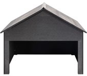 Cobertizo para cortacésped wpc gris 80x80x70 cm