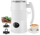 Espumador de leche eléctrico, espumador de leche automático y vaporizador de leche, calentador de leche fría y caliente, adecuado para café - blanco