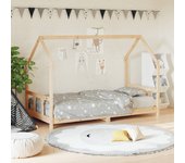 Estructura de cama infantil 90x200 cm madera maciza de pino