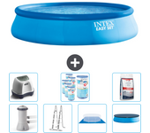 Paquete de piscina - intex - alrededor - 457x457x107 cm + accesorios cb57