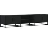 Mueble tv | mueble de salón madera de ingeniería negro 180x35x41 cm cfw11398
