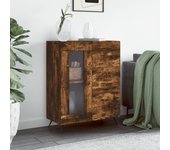 Aparador | aparador de comedor | armario de cocina de madera de ingeniería roble ahumado 69,5x34x90 cm cfw31502