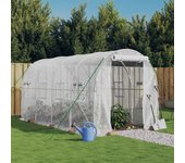Vidaxl invernadero con estructura de acero blanco 8 m² 4x2x2 m