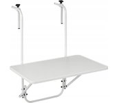 Mesa plegable para balcón colgante de metal blanco kadax