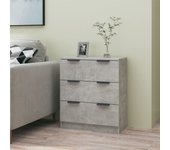 Aparador | aparador de comedor | armario de cocina de madera contrachapada gris hormigón 60x30x70 cm cfw84761