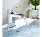 Grifo monomando para lavabo cascada tano cromado