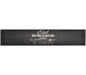 Alfombra de cocina | tapete para la cocina lavable terciopelo negro 60x300 cm cfw65183