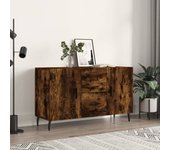 Aparador | aparador de comedor | armario de cocina madera de ingeniería roble ahumado 100x36x60 cm cfw79941