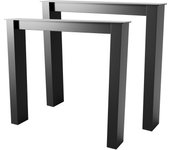 Patas de mesa de metal negro - diseño robusto y elegante (juego de 2)
