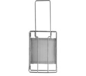 Tostadora plegable de acero inoxidable duradera, portátil, para exteriores