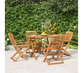 Juego de comedor de jardín 5 piezas | conjunto de jardín | muebles de jardín madera maciza de acacia cfw282966
