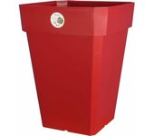 Maceta riviera soleilla cuadrada rojo 40 x 40 cm