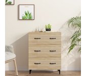 Aparador | aparador de comedor | armario de cocina de madera de ingeniería roble sonoma 69,5x34x90 cm cfw70688