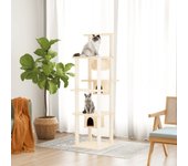 Maison exclusive - rascador para gatos con postes de sisal crema 169 cm