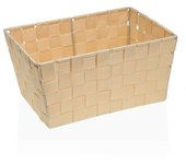 Cesta versa beige textil 20 x 15 x 30 cm