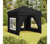 Maison exclusive - carpa para fiestas plegable con paredes laterales negro 2x2 m