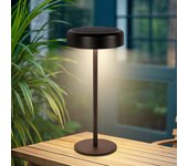 Nettlife lámpara de mesa con batería solar lámpara de noche led inalámbrica recargable de 3600 mha táctil regulable lámpara negra con batería usb