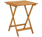 Mesa plegable de jardín de madera maciza de acacia 60x60x75 cm