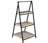 Estantería de interior de 3 baldas de madera y metal línea classic low box