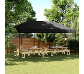 Vidaxl tienda de fiesta plegable pop-up negra 580x292x315 cm