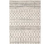 Livabliss alfombra bereber étnico blanco/negro 130x170