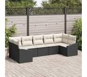 Conjunto de sofá de jardín vidaxl conjunto de 7