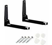 Soporte de pared, acero inoxidable, horno microondas peso máx. 50 kg, negro