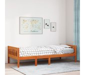 Vidaxl cama para niños sin colchón madera maciza pino marrón 90x190 cm