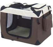 Maison exclusive - transportín para perros nylon marrón 50x34x36 cm