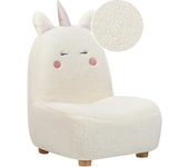 Beliani sillón infantil lulea bouclé blanco crema