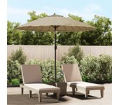 Vidaxl sombrilla de jardín con palo de aluminio taupe 270 cm