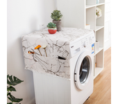 Funda antipolvo para refrigerador (130x55cm, blanca), funda antipolvo para lavadora, funda para lavadora con estampado de mármol
