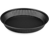 Formegolose™, stampo crostata con fondo smontabile, 28 cm, realizzato in acciaio con doppio strato antiaderente, colore nero