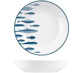 6x plato llano de porcelana decorada h&h atlantic 20 cm