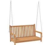 Banco balancín de madera maciza de teca 114x60x64 cm