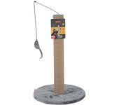Zolux rascador para gatos con juguete 63 cm - gris