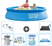Paquete de piscina - intex - alrededor - 244x244x61 cm + accesorios a810