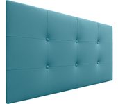 Dhome cabecero de cama acolchado capitoné 8cm de grosor. cabezal tapizado polipiel cabeceros de cama matrimonio e individual (turquesa, 105cm)