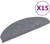 Alfombrilla escaleras 15ud | alfombras de escalera | tapetes de escalera tela punzonada 65x21x4cm gris claro cfw65007