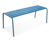 Banco de jardín de acero azul pacífico, palavas - oviala